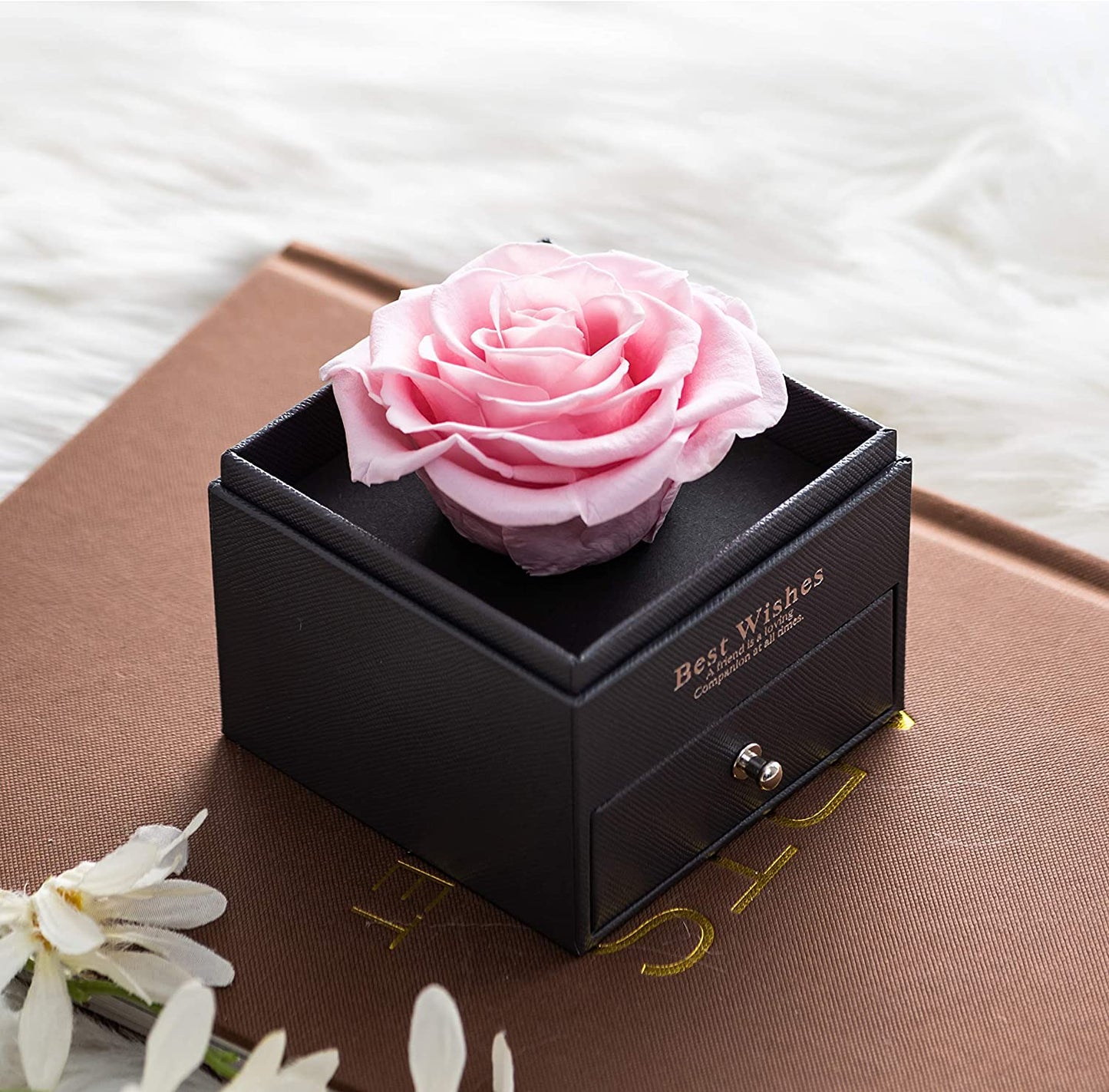 G - Eternal Rose Gift Set Real Preserved Flower with Gold, Rose Gold or Silver Plated Necklace Gifts