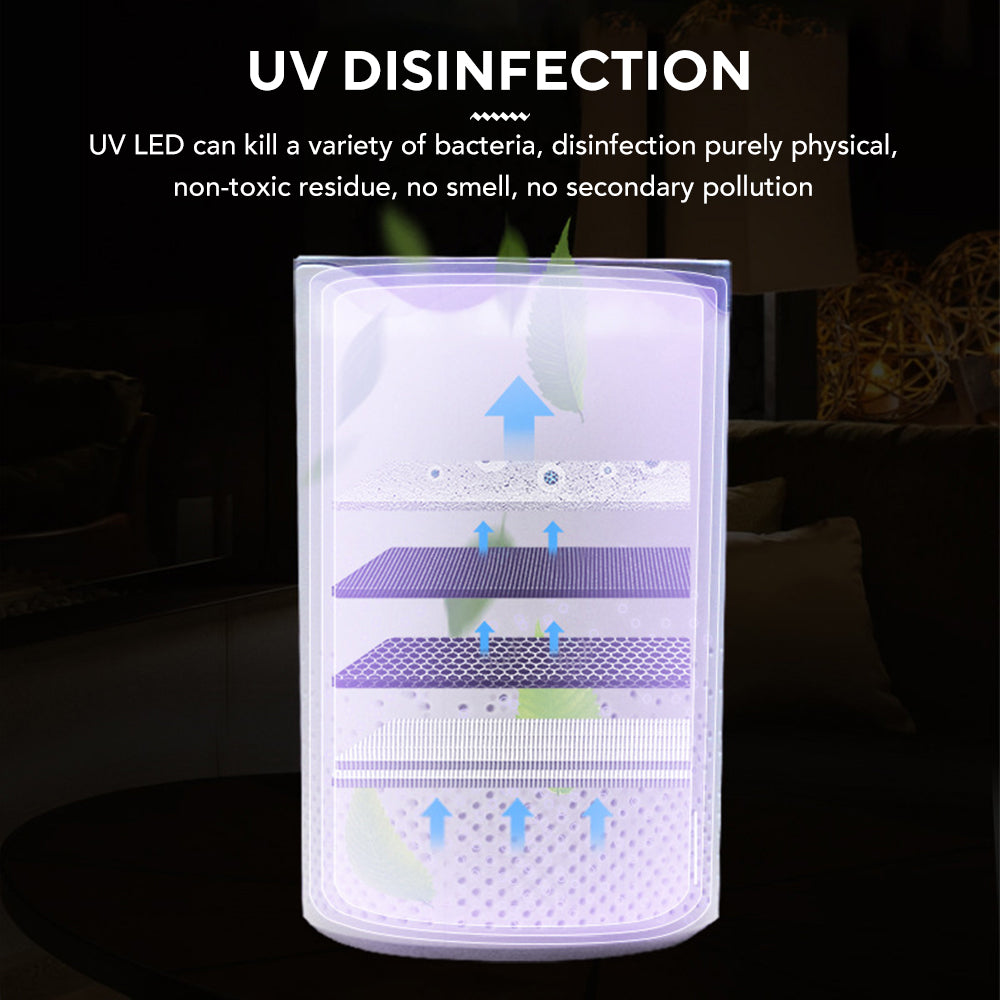 P - UV Air Purifier 4 Layer HEPA Filter ultraviolet light air cleaner portable room size