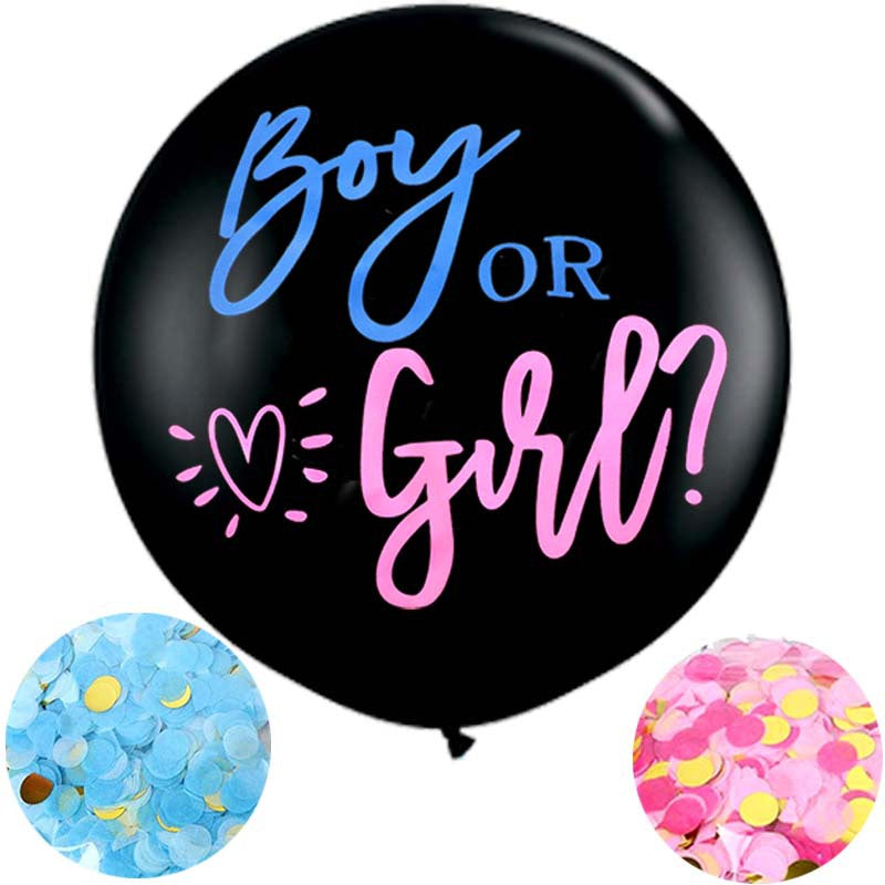 G - 36 Inch Gender Reveal Balloon With Confetti Girl Or Boy Latex balloons