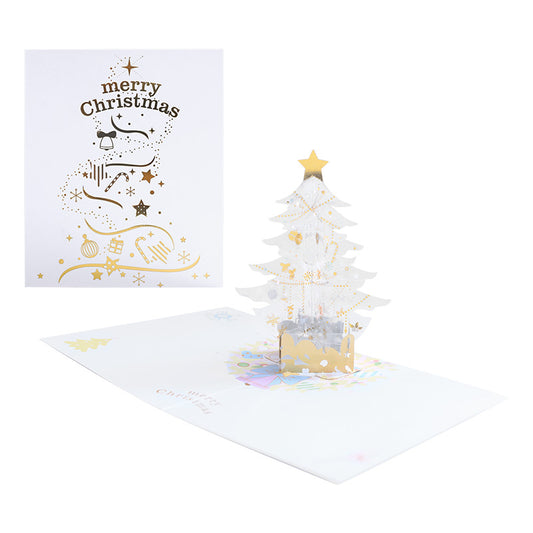 C - PVC material 3d pop up Christmas greeting card