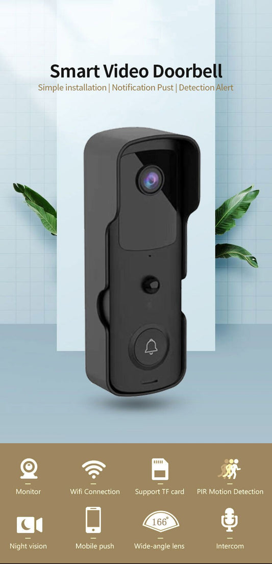 P - Tuya Smart Phone App 1080P WiFi Video Smart Wireless Doorbell With Chime And Rechargeable Batteries For Phone Home Security