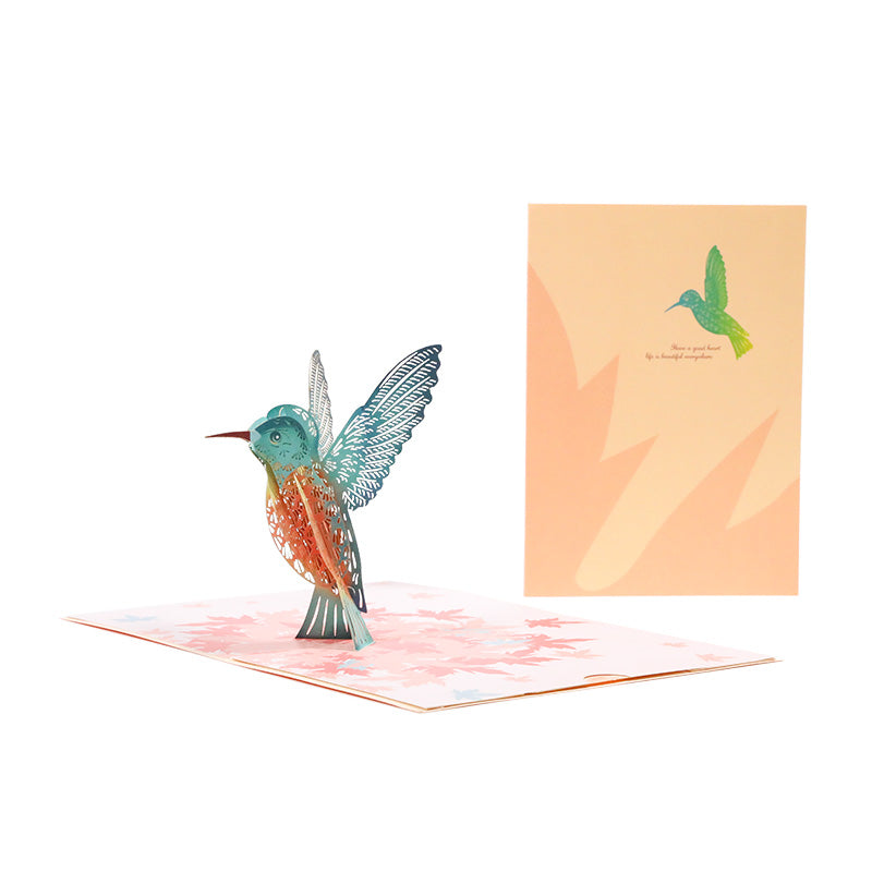 B - 3D Maple Leaves Birds Greeting Cards for Friends