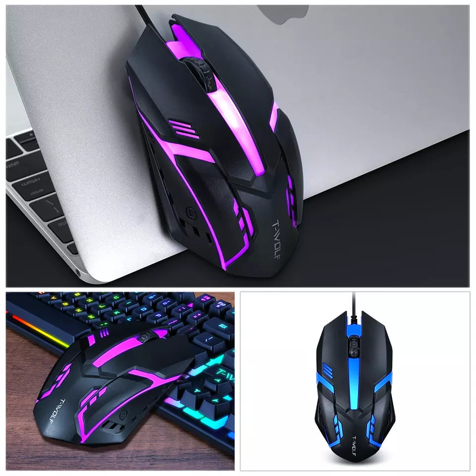 N - RGB Gaming Mouse Optical 3D Wired For Computer Laptop