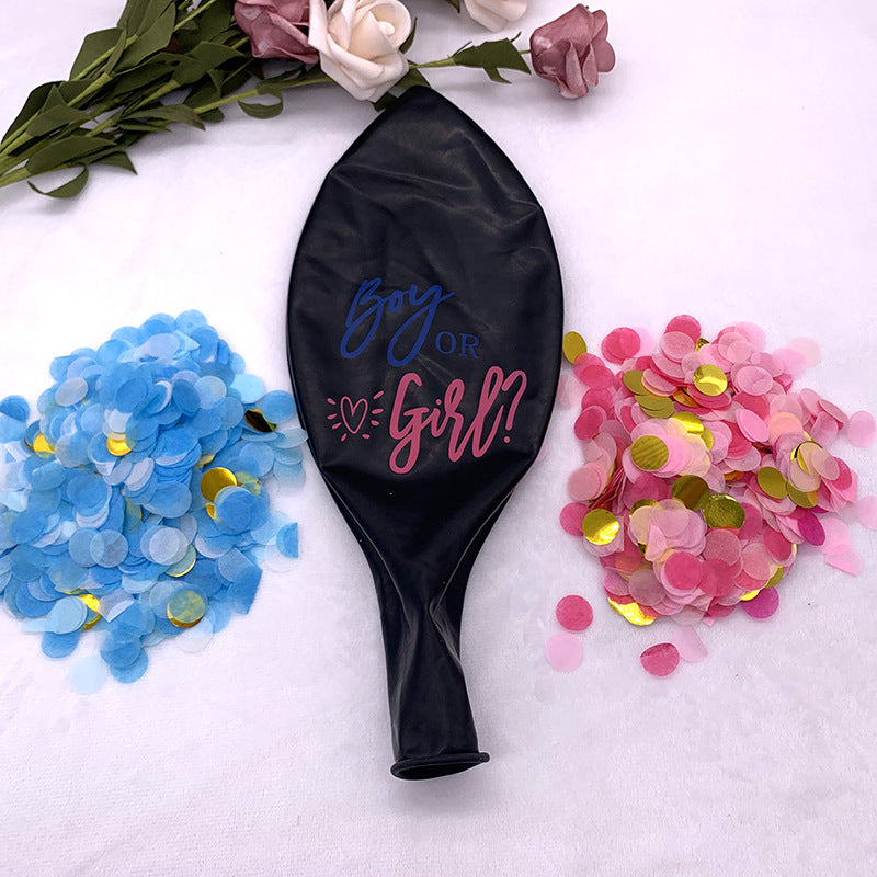 G - 36 Inch Gender Reveal Balloon With Confetti Girl Or Boy Latex balloons