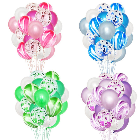 M - 20 pcs Set Confetti Latex Balloon Sets For Wedding Birthday Party