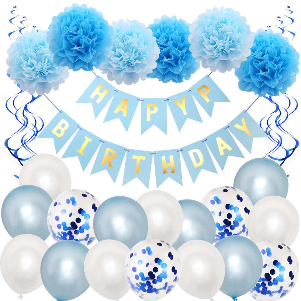 M - Happy Birthday Party Celebration Balloon Decorations