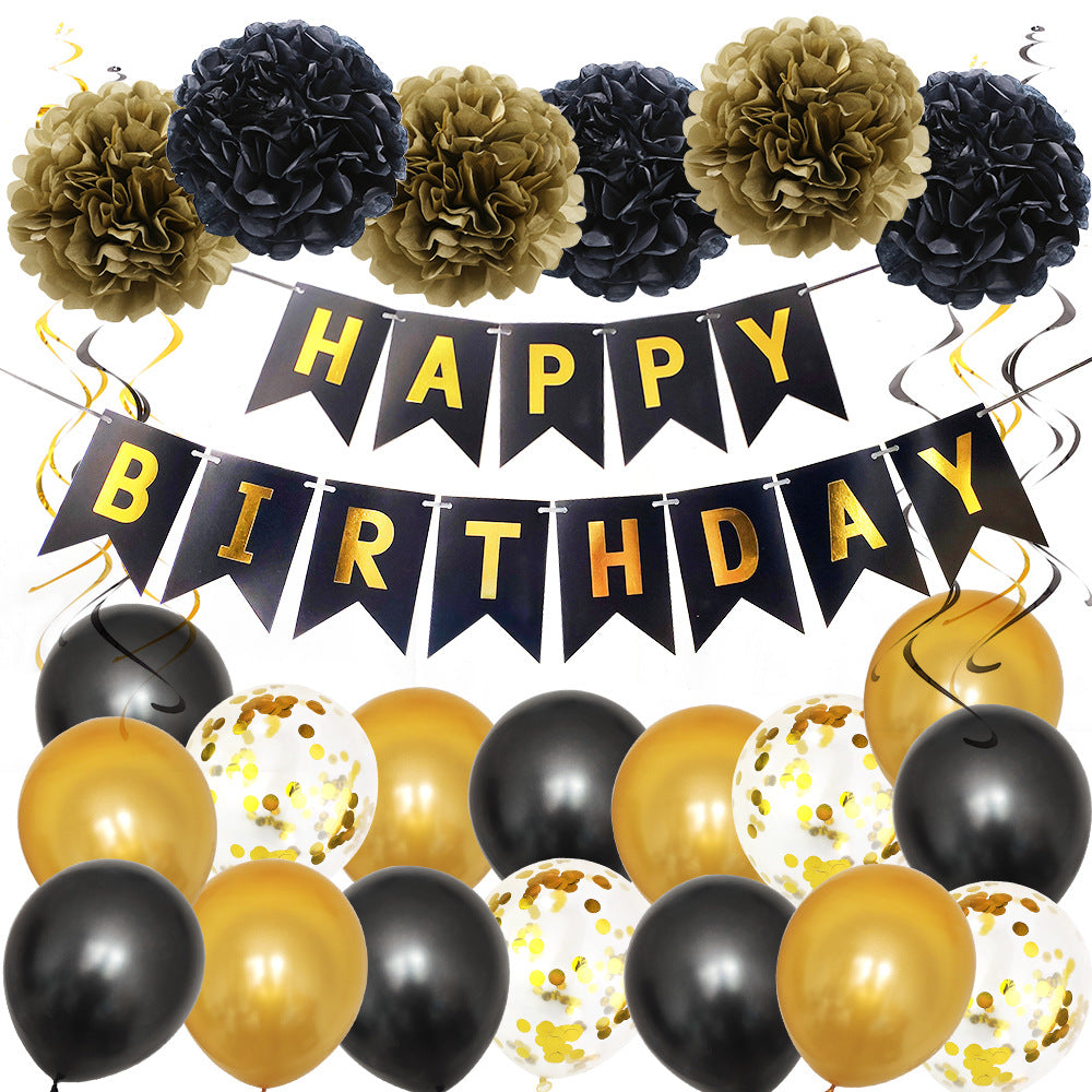 M - Happy Birthday Party Celebration Balloon Decorations