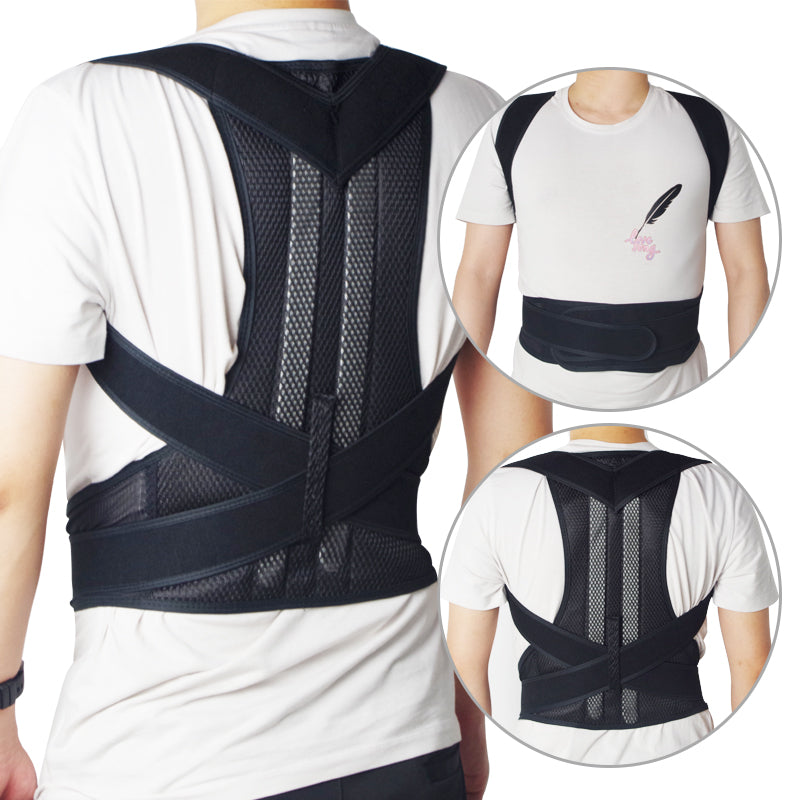 Posture Corrector Adjustable Full Upper And Lower Back Support For Man Helps Promote Proper Posture