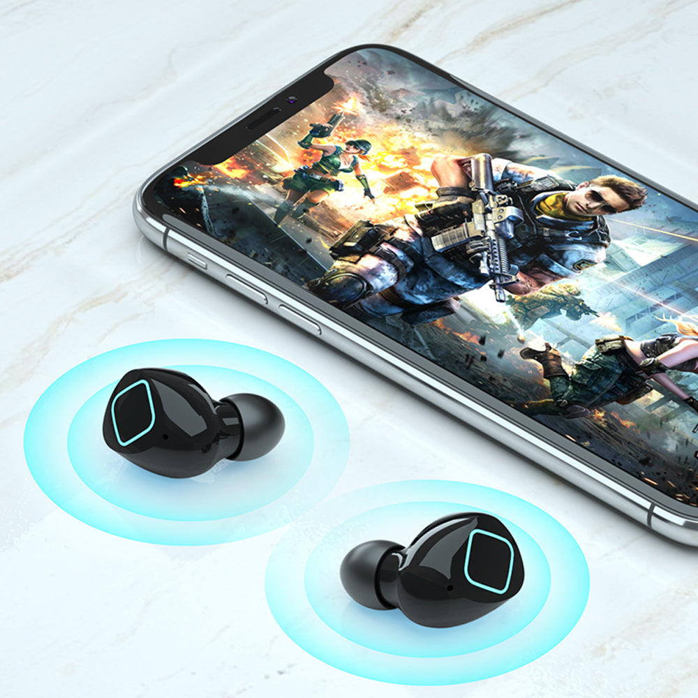 H - TWS M6 Wireless Bluetooth 5.1 Stereo Earphones In Ear Earbuds With Super Large Charging Compartment Capacity 4000mAh Mini Portable Speaker