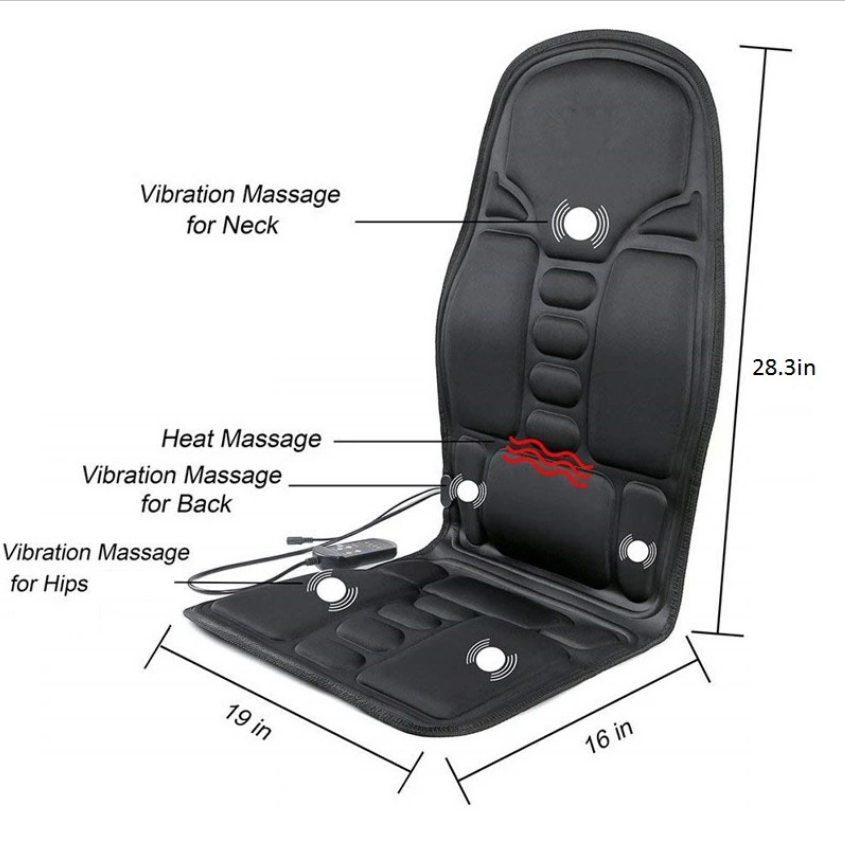 Full body Heated Massage Seat cover Car Home Office