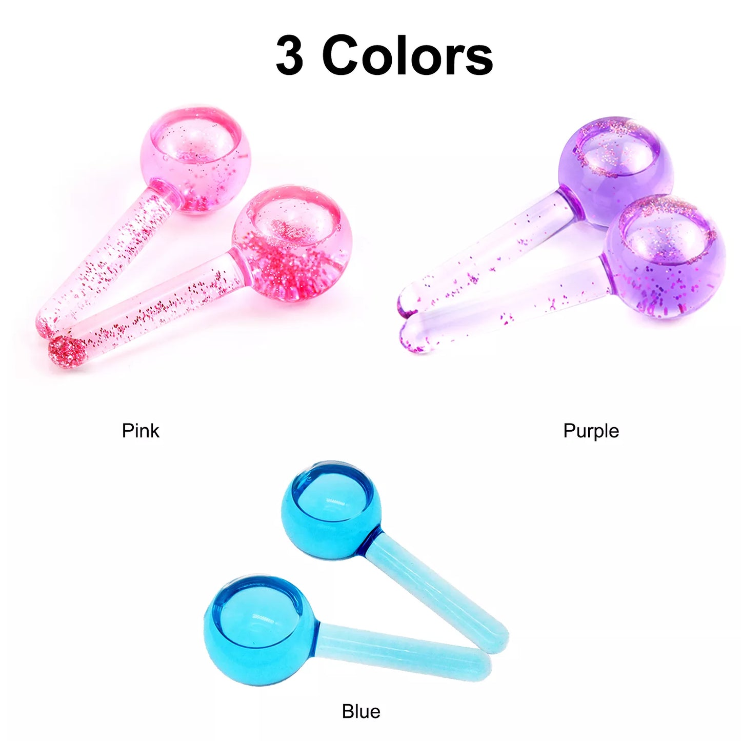 A - Ice Roller Globes Facials Beauty Set Cooling Massager