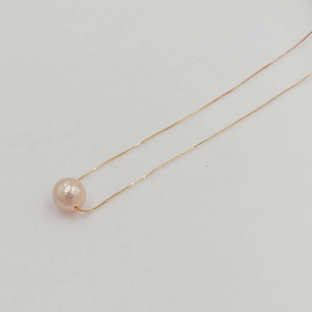 PA - Real Pearl Pendant With 18K Gold Plated Sterling Silver Chain White, Pink, or Purple Necklace Celeste 925 Fresh Water Pearls Collection Sterling Silver gift box