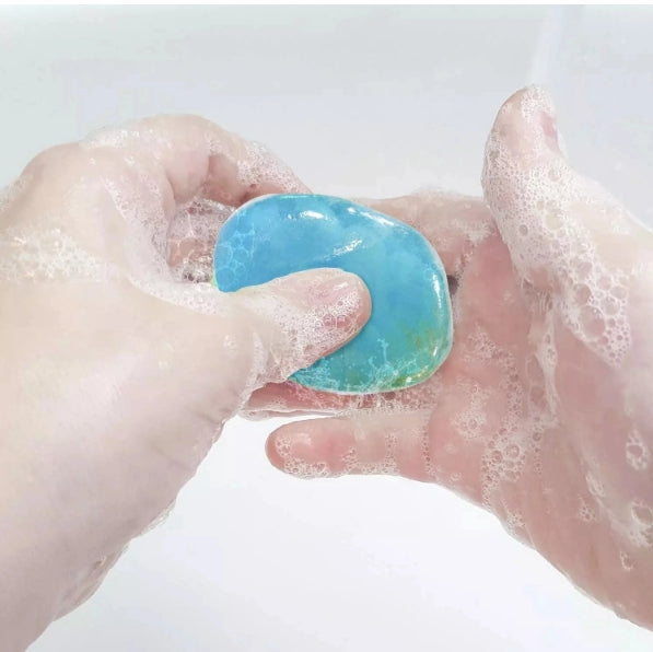 A - 5pc Natural Handmade Bath Soap Crystal Hand Face Body Soap Gift Set