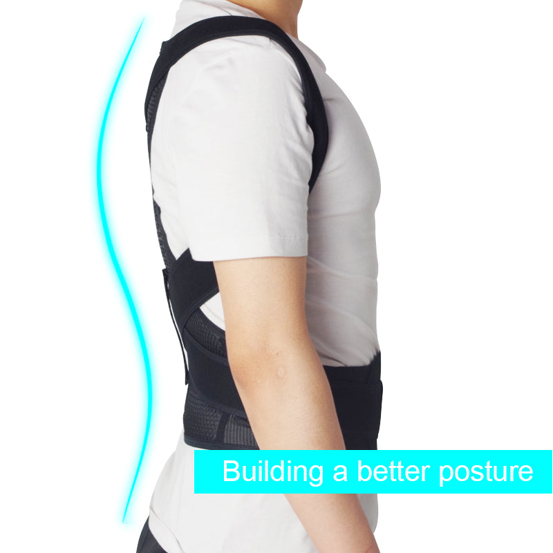 Posture Corrector Adjustable Full Upper And Lower Back Support For Man Helps Promote Proper Posture