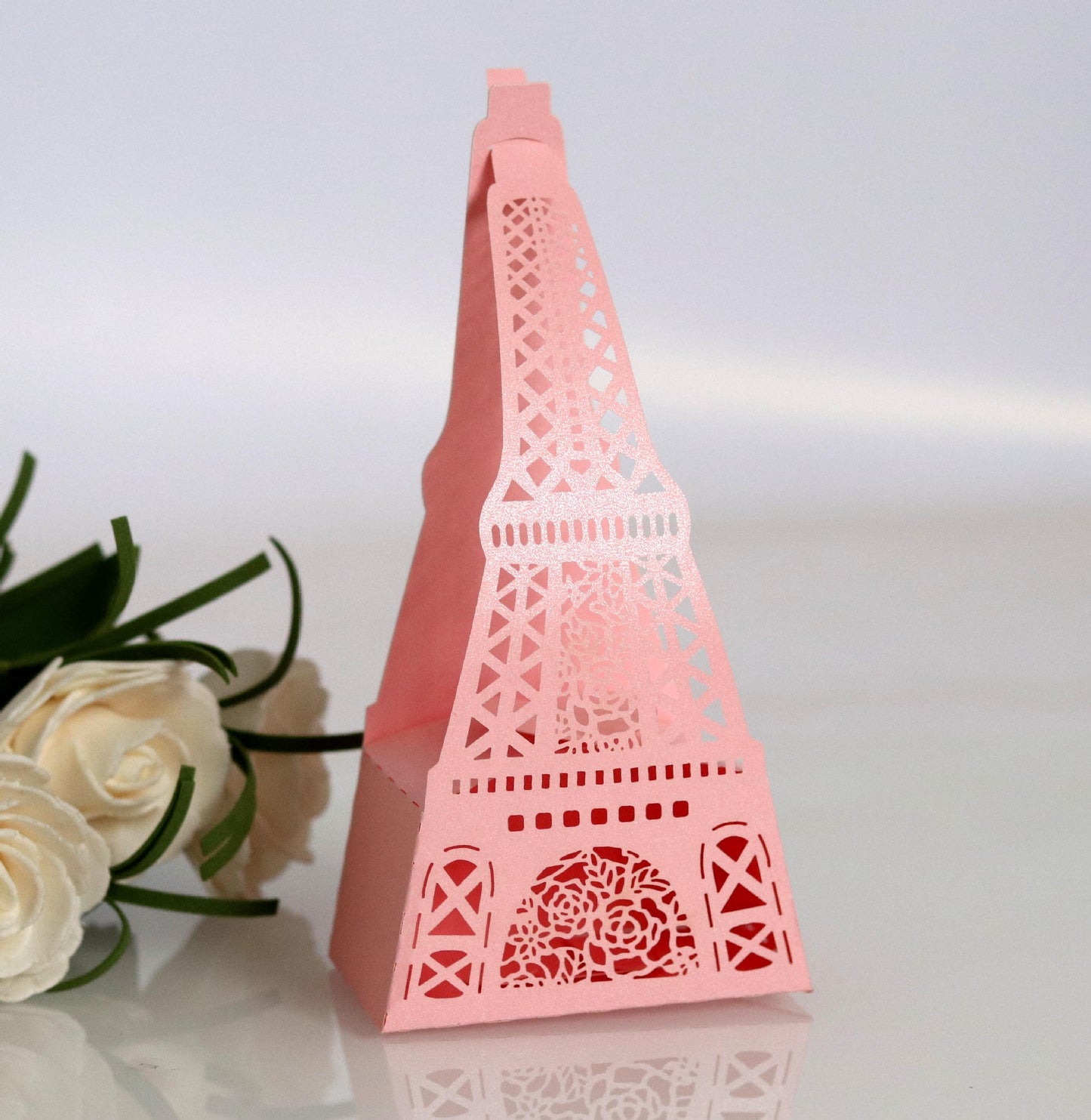 M - 20pc Eiffle Tower Party Favor Boxes Laser Cut Box Graduation Birthday Wedding Bridal Gift Favour