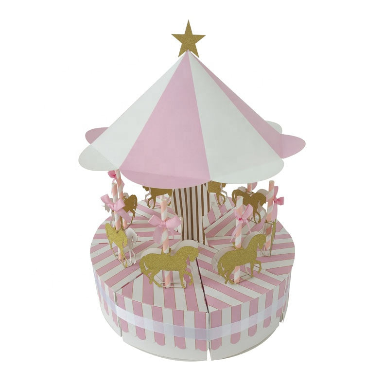 Carousel Paper Gift Box Wedding Favors and Gifts Unicorn Party Baby Shower Candy Box Birthday Party Decorations