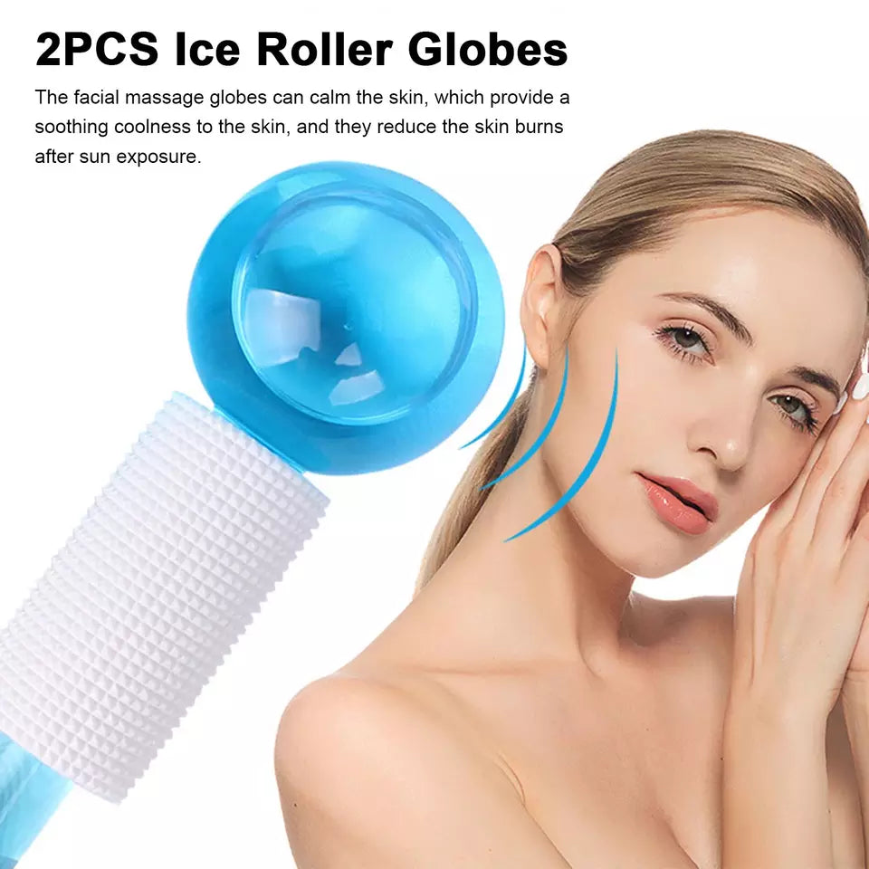 A - Ice Roller Globes Facials Beauty Set Cooling Massager