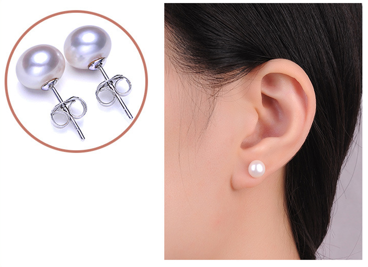 PD Real Pearl Earrings Celeste Collections Purple Pink Pearls Earring 925 Sterling Silver gift box