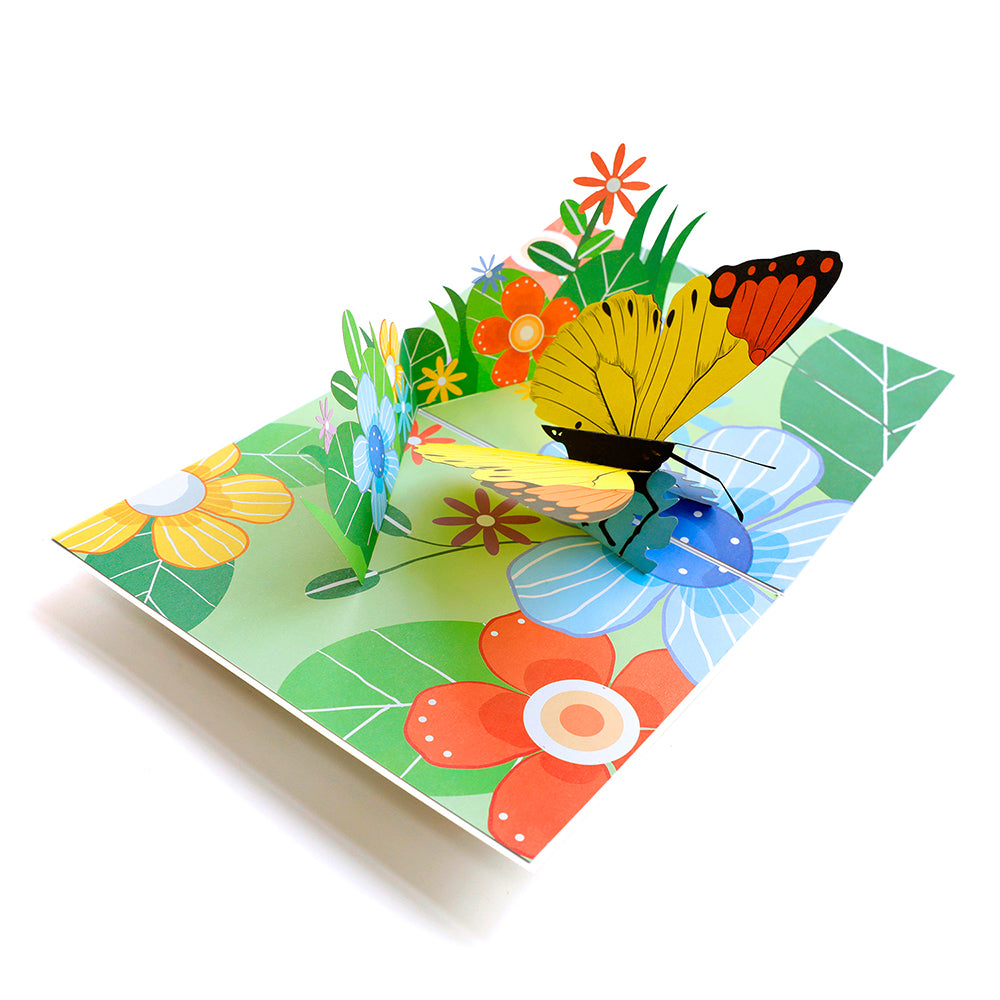 B - Butterfly 3D Pop Up Greeting Card with Envelope