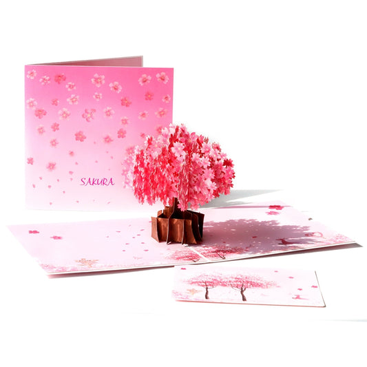 A2 - Romantic pop up greeting cards with mini cards