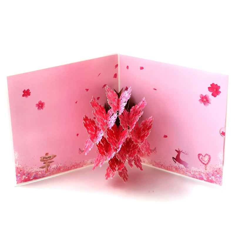 A2 - Romantic pop up greeting cards with mini cards