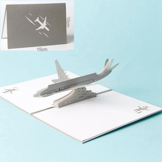 A1 - Airplane Special 3d Pop Up Paper Folding Gift Greeting Cards