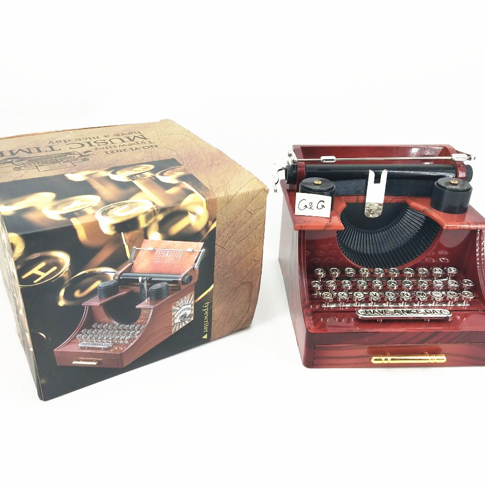 Type Writer Music Box Jewellery storage Old Timer Vintage Retro Style Home Decor Typewriter Musical Gift Toy