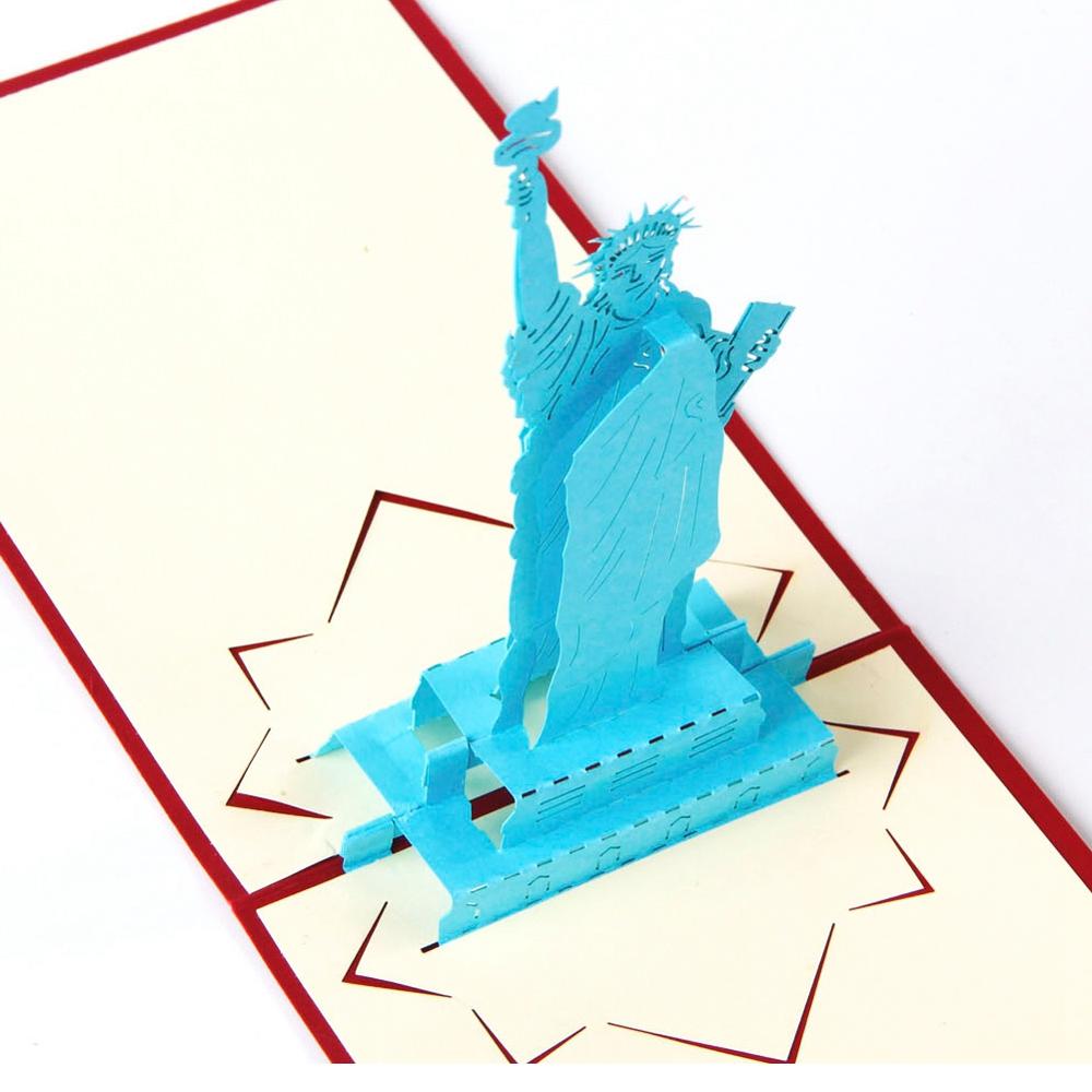 A2 - Statue Liberty 3D Pop Up Cards For Every Occasions