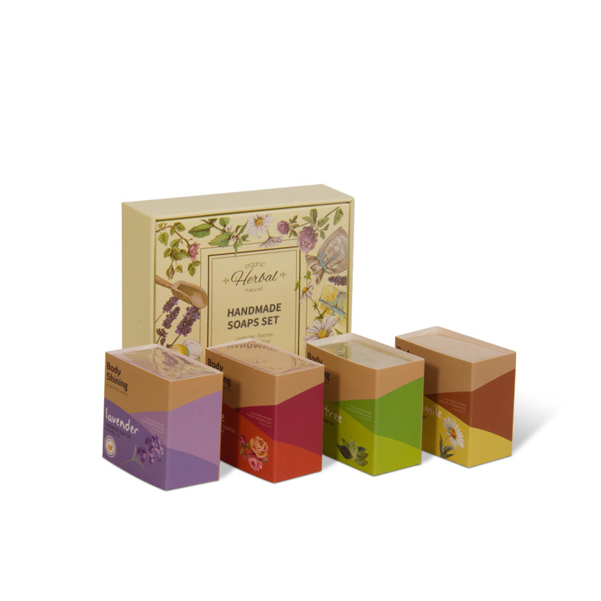 A - 4pc Natural Handmade Bath Soap Set