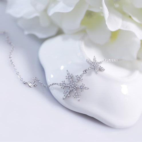 925 Silver Snowflake Women necklace