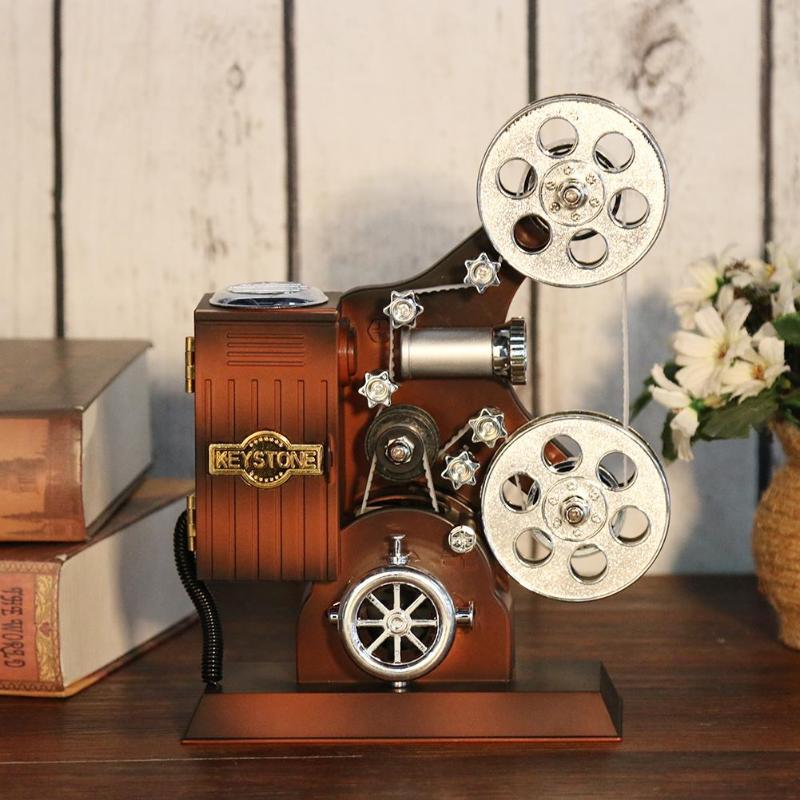 Movie Film Projector Old Timer Music Box Jewellery storage Vintage Reel Retro Style Decor Gift Toy
