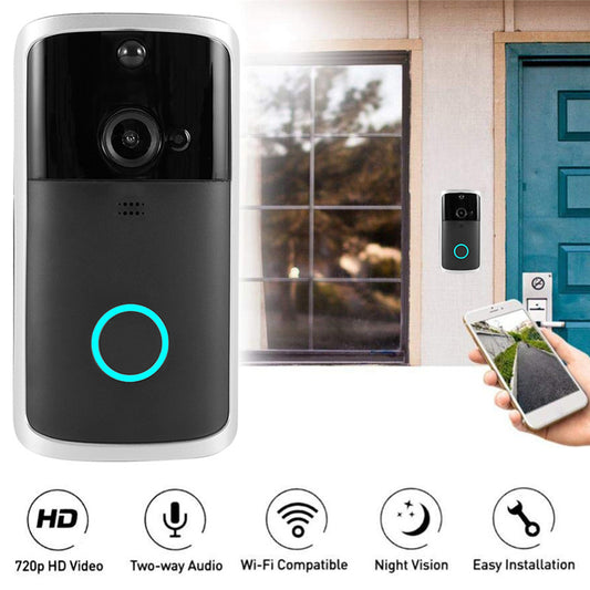 P - Aiwit Phone App 720P WiFi Video Wireless  Smart Doorbell V5 With Chime And Rechargeable Batteries For Phone Home Security
