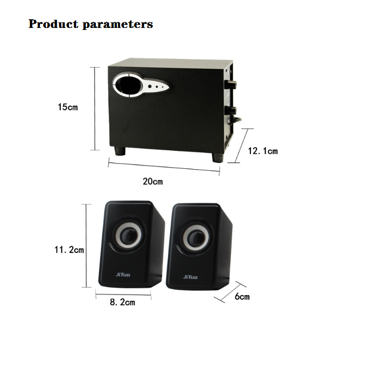 H - USB Subwoofer Bass Audio Music Player PC Mini Speaker