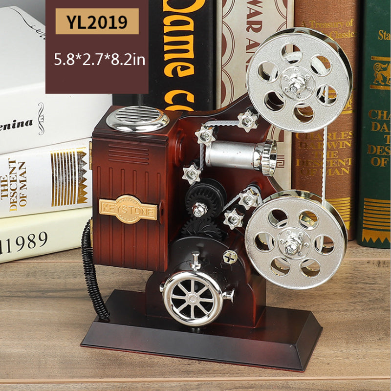 Movie Film Projector Old Timer Music Box Jewellery storage Vintage Reel Retro Style Decor Gift Toy
