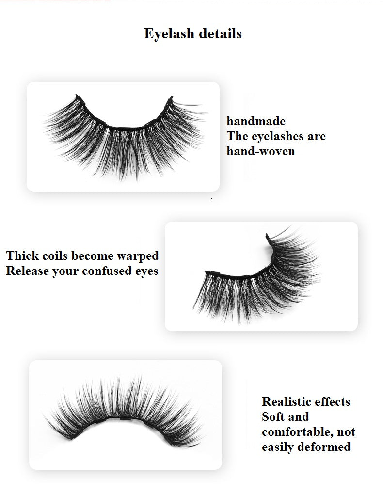 A - 7 Pairs Life Diaries Mixed Styles 3D Magnetic Eyelashes with Eyeliner High Quality Synethic Natural False Lashes Eyeliner Kit