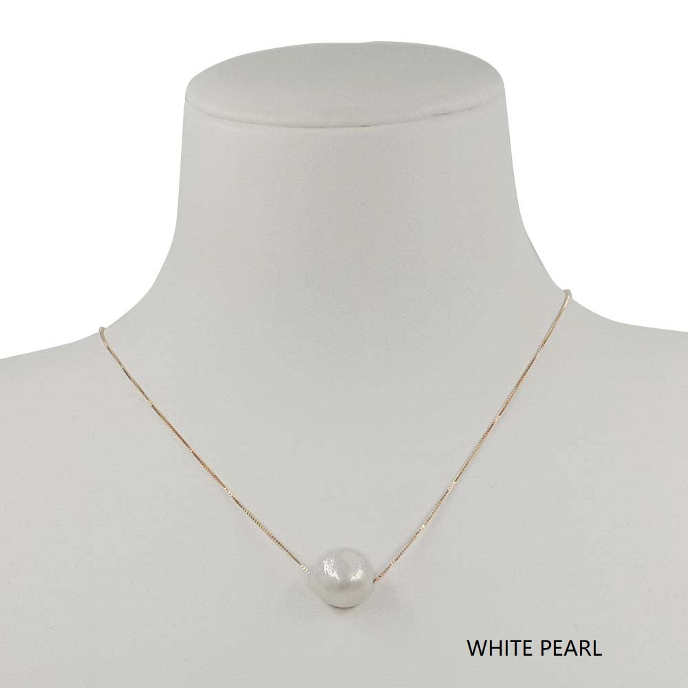 PA - Real Pearl Pendant With 18K Gold Plated Sterling Silver Chain White, Pink, or Purple Necklace Celeste 925 Fresh Water Pearls Collection Sterling Silver gift box