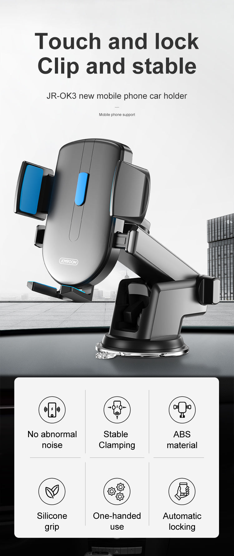 K - Joyroom Dashboard Car Cellphone Holder Dash Windshield
