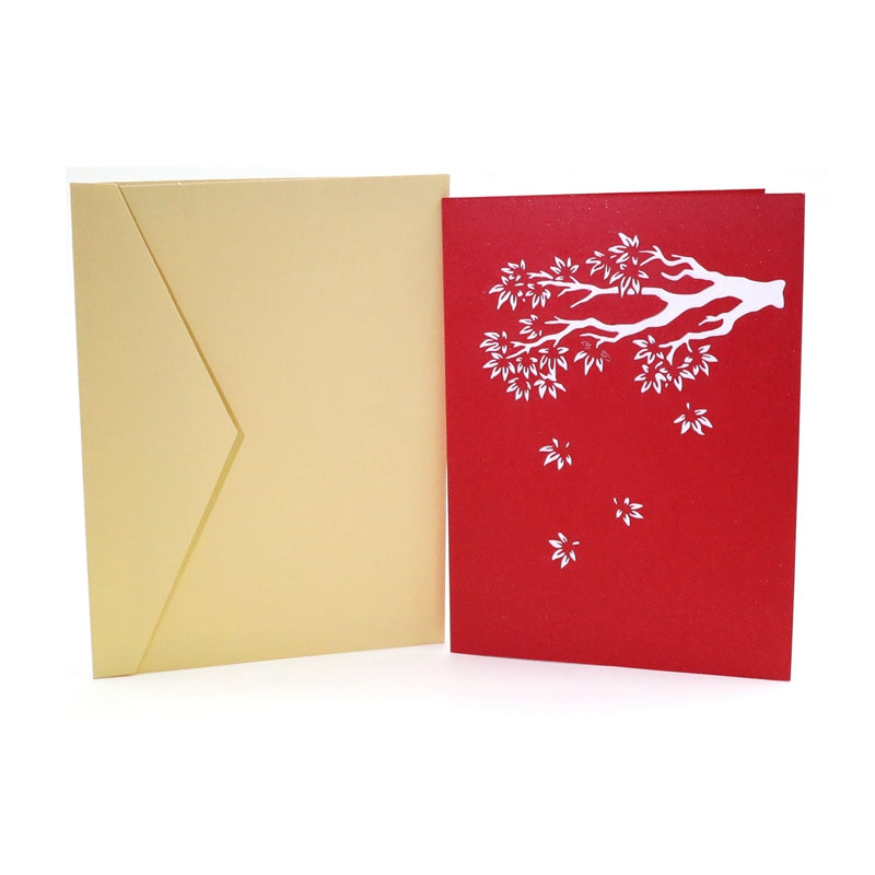 A2 - Red Maple Tree Pop Up Greeting Cards