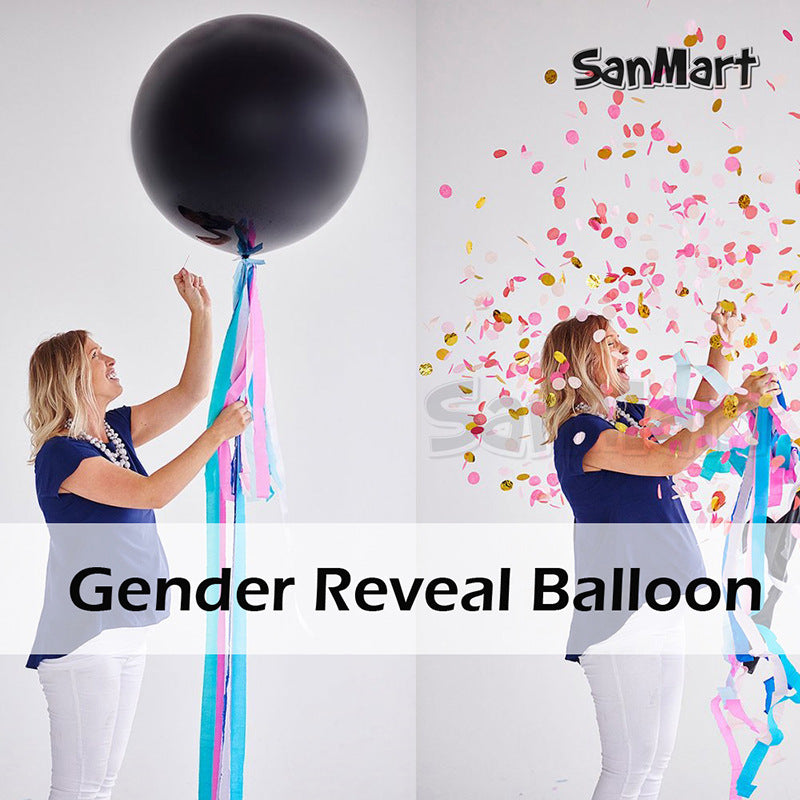 G - 36 Inch Gender Reveal Balloon With Confetti Girl Or Boy Latex balloons