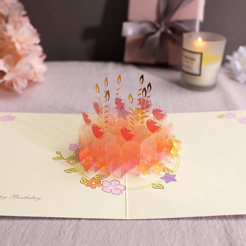 B - PVC Material 3D pop Up Birthday Greeting Cards
