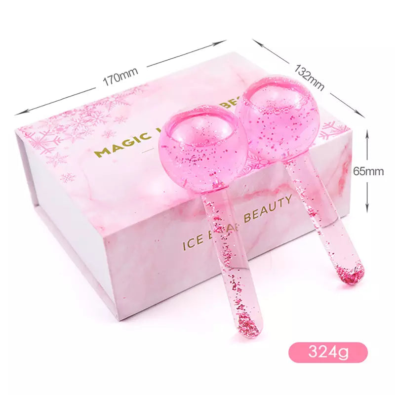 A - Ice Roller Globes Facials Beauty Set Cooling Massager