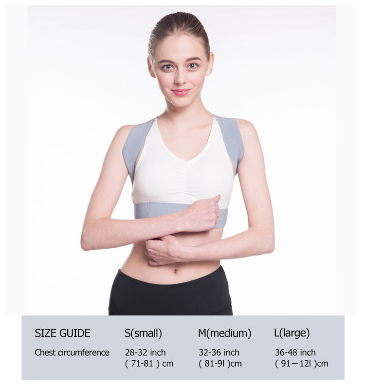 Posture Corrector Adjustable Back Support For Woman Helps Promote Proper Posture Blue
