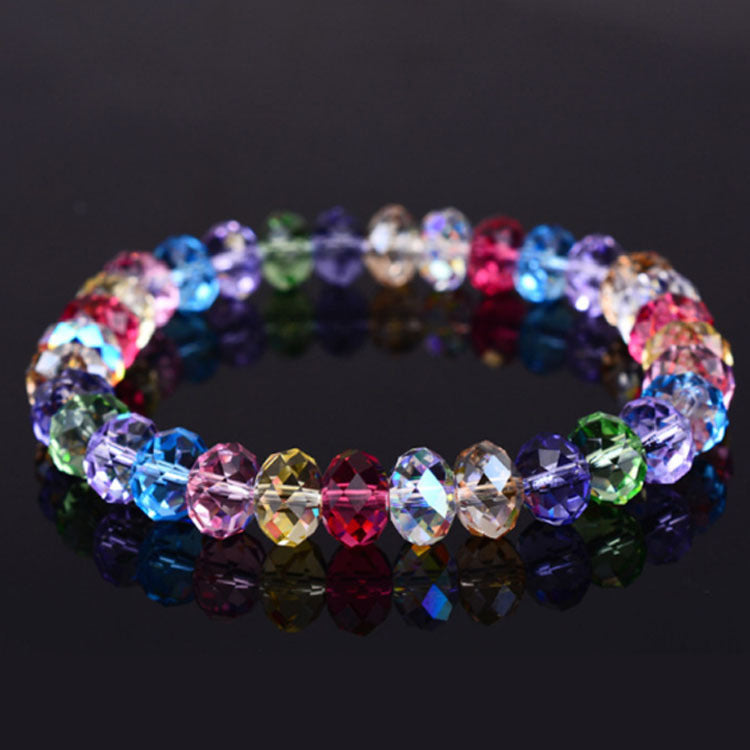U - Lobster Clasp Sparkling Bracelets Colourful Aurora Geometric Crystal Bracelet For Girls Gifts