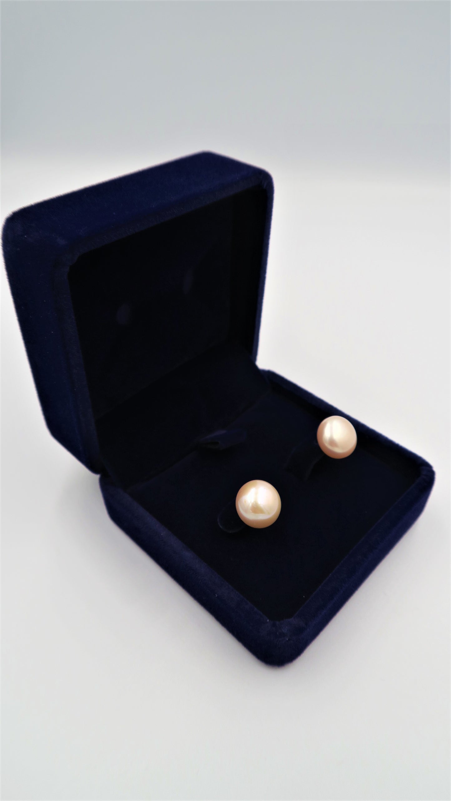 PD - Real Pearl Earrings Celeste Collections Pink Round Pearls Earring 925 Sterling Silver gift box