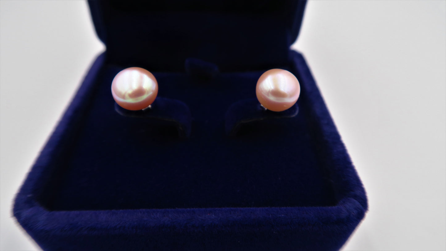 PD - Real Pearl Earrings Celeste Collections Purple Pink Pearls Earring 925 Sterling Silver gift box