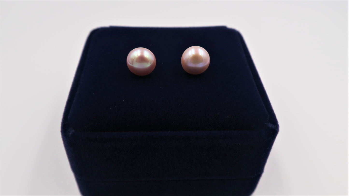 PD - Real Pearl Earrings Celeste Collections Purple Pink Pearls Earring 925 Sterling Silver gift box