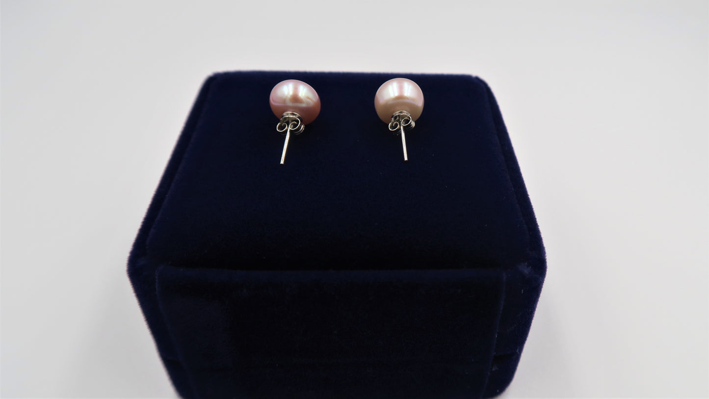 PD - Real Pearl Earrings Celeste Collections Purple Pink Pearls Earring 925 Sterling Silver gift box