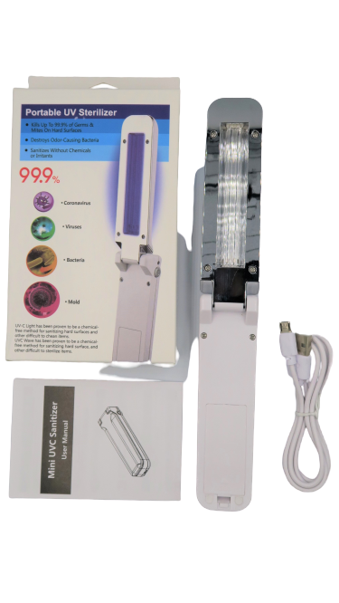 P - Portable UVC Sanitizer Wand UV Sterilizer 99.9% Sterilization Cordless Battery