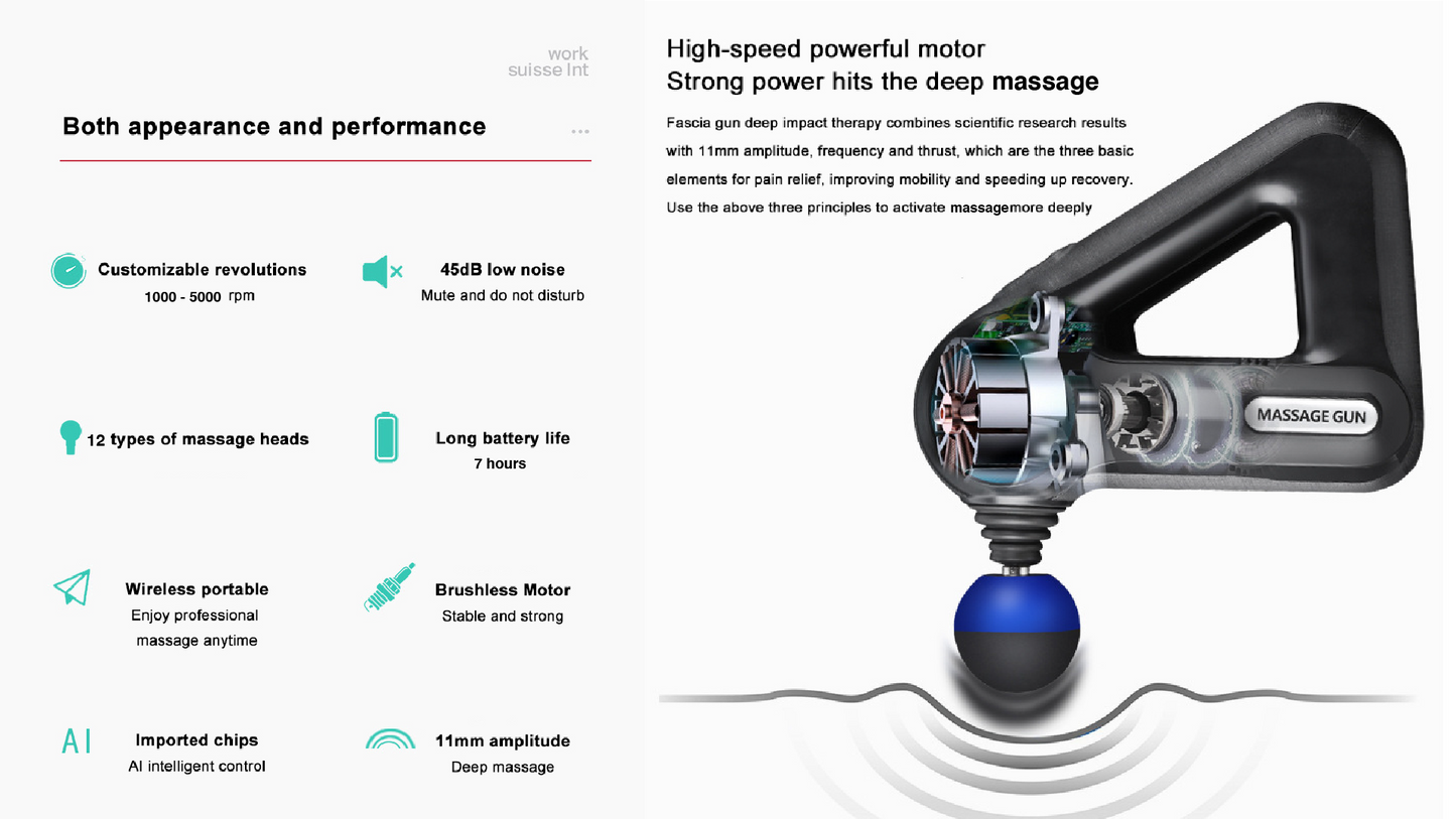 Massage Gun Muscle massage after exercise 12 massage head