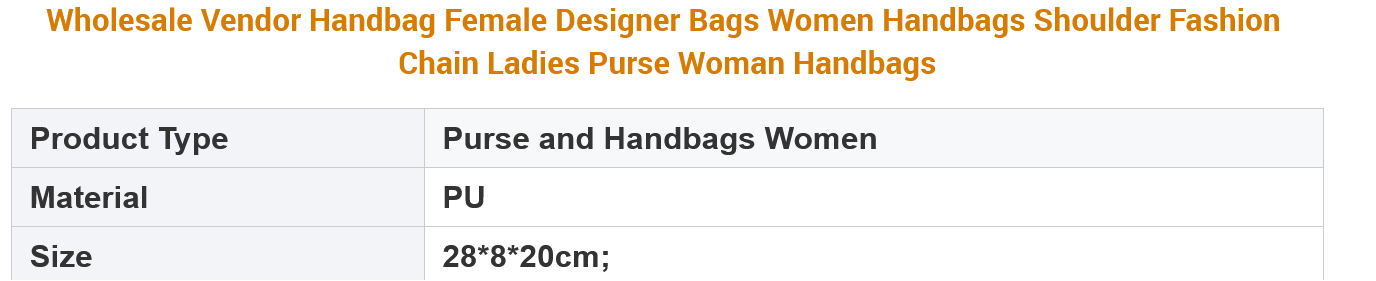 Big Handbag Female Designer Bags Women Handbags Shoulder Fashion Chain Ladies Purse Woman Handbags